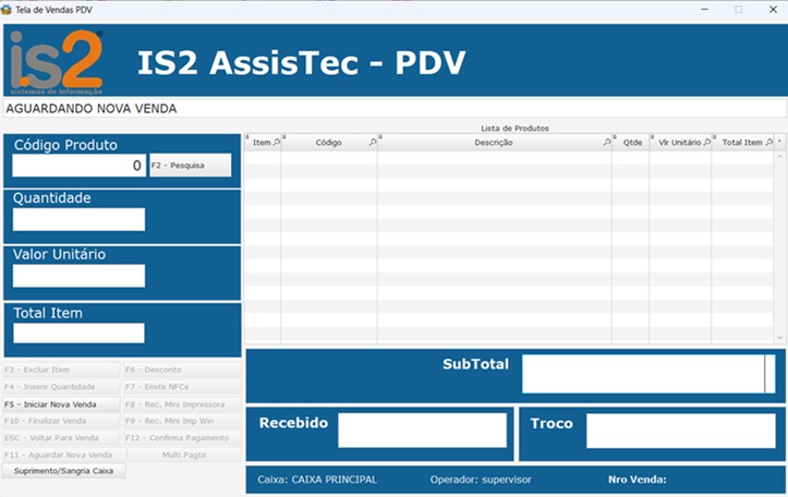 Software Assistência Técnica - PDV Itens
