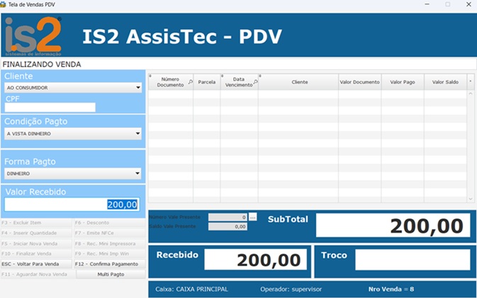 Software Assistência Técnica - PDV Pagamento