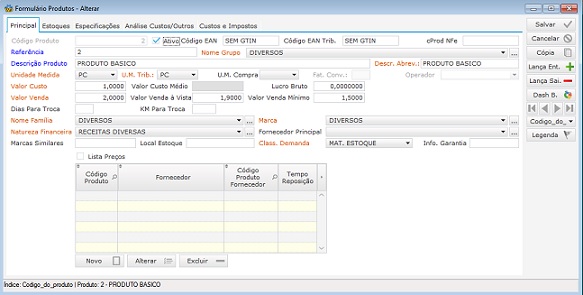 Software Oficina Mecânica - Cadastro de Produtos