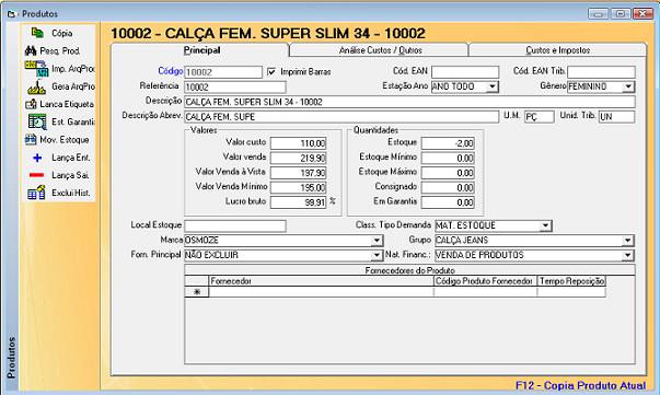 Software Para Agropecuária - Cadastro de Produtos