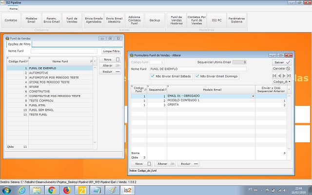 Software IS2 Pipeline - Cadastro de Funil de Vendas