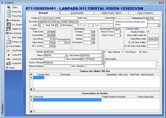 Software Oficina Mecânica de Caminhão - Cadastro de Produtos